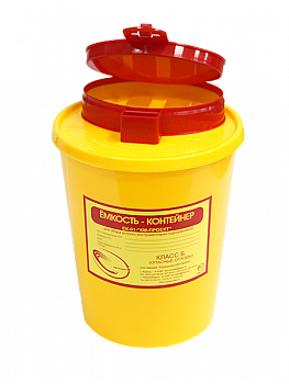 Ёмкость для сбора колюще-режущих медицинских отходов одноразовая, 2 л, п/п, Aptaca