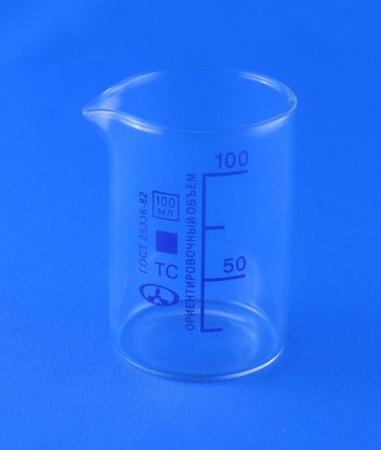 Стакан лабораторный низкий Н-1-100, 100 мл, градуированный - В наличии