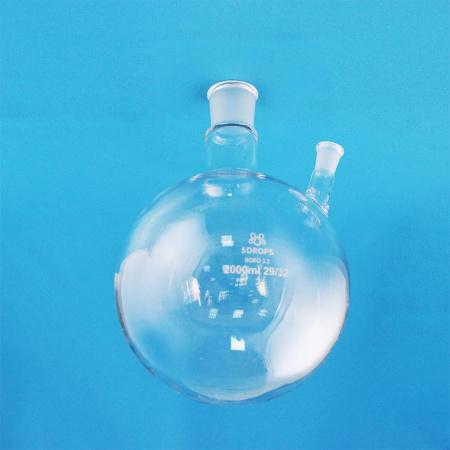 Колба круглодонная двугорлая 5drops КГУ-2-1-2000, на 2000 мл, шлифы 29/32-14/23 - В наличии