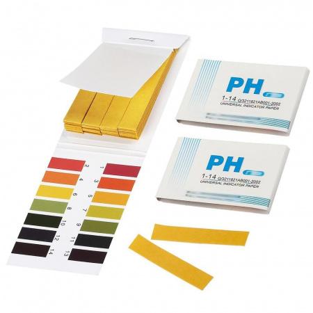 Индикаторная бумага (лакмусовая), pH 1-14, универсальная, 80 полосок в книжке, CH, 1 шт - В наличии