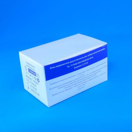 Игла двусторонняя стандартная 20G 1 1/2" (0,9x38 мм), 100 шт/упак