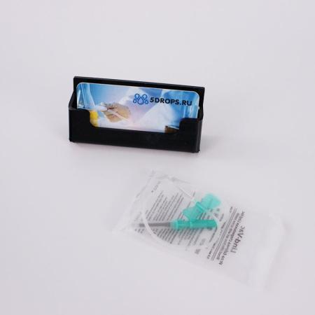 Катетер-бабочка, соединенный с луер-адаптером 21Gx3,4"x7" (0,8x190 мм), Lind-Vac, 100 шт/упак