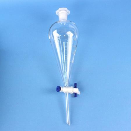 Воронка делительная грушевидная 5drops ВД-3-500, 500 мл, с делениями, с фторопластовым краном