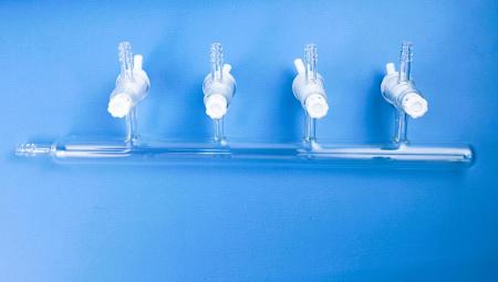 Уценка, Стеклянный вакуумный коллектор, 4 выхода на 10 мм (трещина) - В наличии