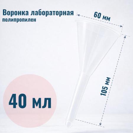 Воронка лабораторная, диаметр 60 мм, полипропилен - В наличии