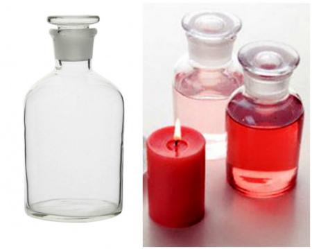 Склянка (штанглас), 250 мл, светлое стекло, с притёртой пробкой, узкое горло - В наличии