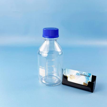 Банка для реактивов 5drops GL45, 500 мл, стекло Boro 3.3, светлое стекло, с винтовой крышкой, градуированная