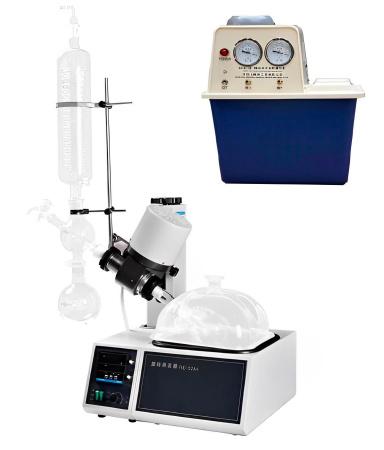 Ротационный (роторный) испаритель "МАЛЫШ" на 2 литра + Вакуумный водоструйный насос "5Drops 3A" - В наличии