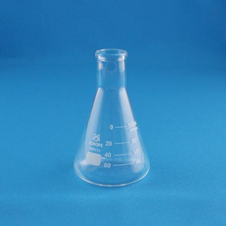 Колба коническая (Эрленмейера) 5drops КН-2-100-22, 100 мл, горло 22 мм, стекло Boro 3.3, без шлифа - В наличии