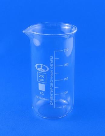 Стакан лабораторный высокий В-1-250, 250 мл, градуированный - В наличии
