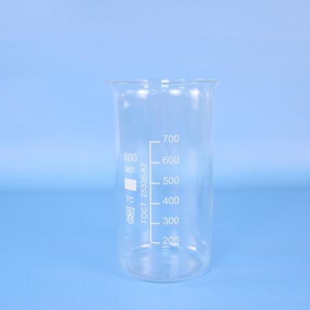 Стакан лабораторный высокий В-2-800, 800 мл, без носика (ГОСТ 25336-82) - В наличии