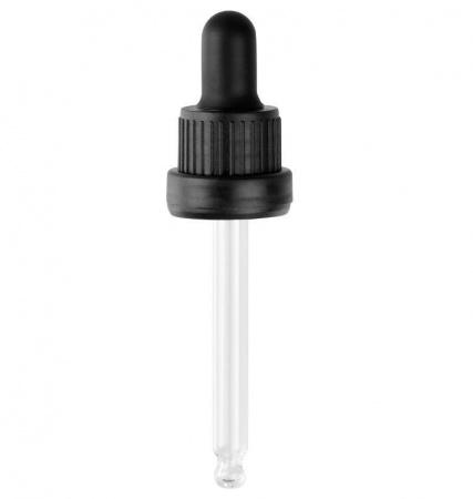 Крышка для капельных флаконов 30 мл, горло G18, с пипеткой, пластиковая, с кпв, 100 шт/упак - В наличии