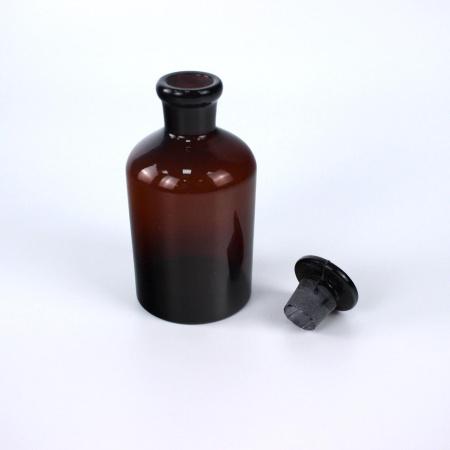 Склянка (штанглас), 250 мл, темное стекло, с притёртой пробкой, узкое горло