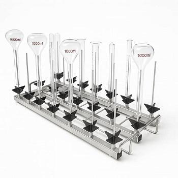 Вставка в лабораторную посудомоечную машину 183х192х488 мм, для конических и мерных колб, цилиндров, 21 место