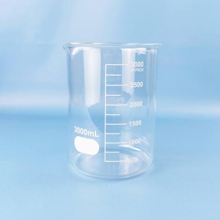 Стакан лабораторный низкий 5drops Н-1-3000, 3000 мл, стекло Boro 3.3, градуированный - В наличии