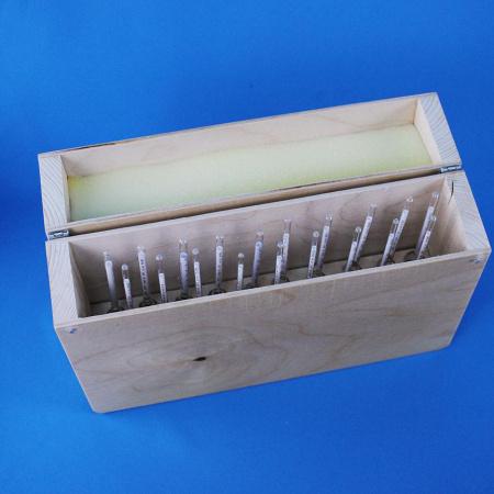 Набор ареометров общего назначения АОН-1 (700...1840) кг/м³, 19 шт, (ГОСТ 18481-81)