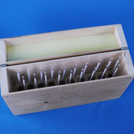 Набор ареометров общего назначения АОН-1 (700...1840) кг/м³, 19 шт, (ГОСТ 18481-81)