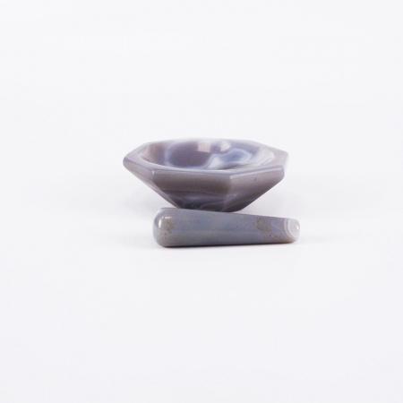 Ступка агатовая, диаметр 70 мм, с пестом