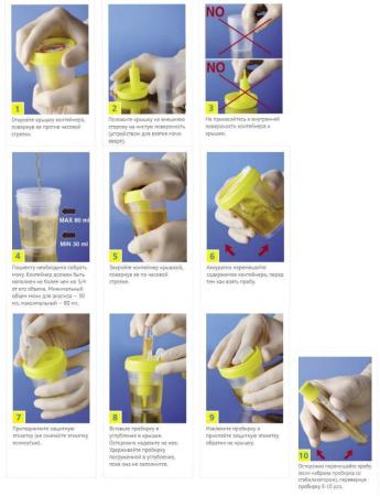 Контейнеры лабораторные для взятия проб, стерильные, п/п - 120 мл, с держателем, инд. уп, ( упаковка 10 шт )