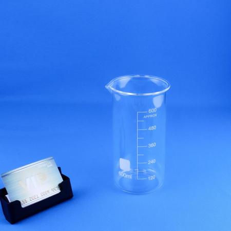 Стакан лабораторный высокий 5drops В-1-600, 600 мл, стекло Boro 3.3, градуированный