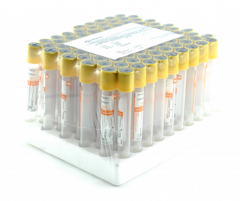 Пробирки вакуумные для исследования сыворотки c активатором свертывания и гелем, 13х100 мм, 5 мл, пластик, 100шт/упак, Lab-Vac