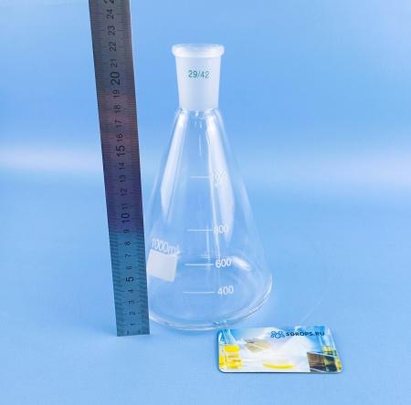 Колба коническая 5drops КН-1-1000, 1000 мл, шлиф 29/32