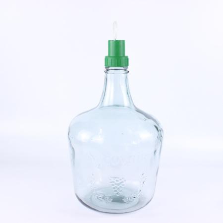 Стеклянная бутыль "Казацкий", 15 л, гладкая, светлое стекло