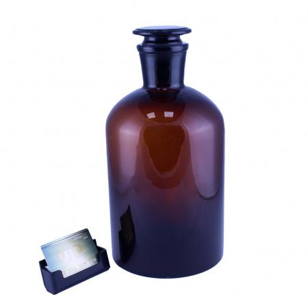 Склянка (штанглас) 5drops, 5000 мл, темное стекло, с притёртой пробкой, узкое горло