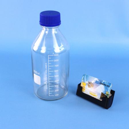 Банка для реактивов, 1000 мл, светлое стекло, градуированная