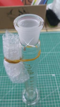 уценка Цилиндр мерный 2-100-2, 100 мл, со стеклянным основанием, с пришлифованной пробкой