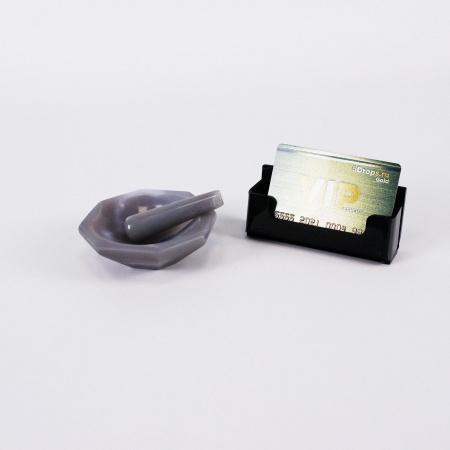 Ступка агатовая, диаметр 70 мм, с пестом