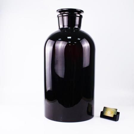 Склянка (штанглас) 5drops, 20000 мл, темное стекло, с притёртой пробкой, широкое горло