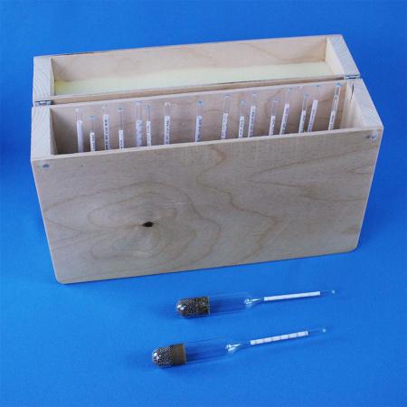 Набор ареометров общего назначения АОН-1 (700...1840) кг/м³, 19 шт, (ГОСТ 18481-81)