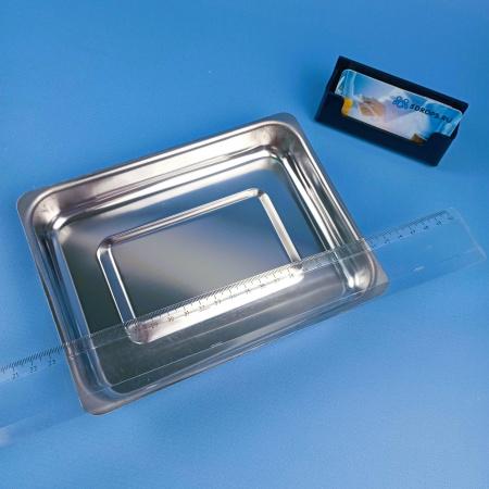 Лоток прямоугольный из нержавеющей стали 200х150х25 мм на 500 мл
