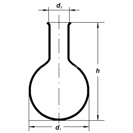 Колба круглодонная К-2-2000, 2000 мл, без шлифа Колба круглодонная К-2-2000, 2000 мл, без шлифа - В наличии