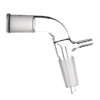 Алонж АИО-19/26-14/23-70 мм, изогнутый с отводом, шлифы 19/26-14/23 (ГОСТ 25336-82)