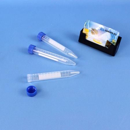Пробирка коническая 15 мл, 17х121 мм, п/п, нестерил., с град-ой., с винт., крышкой и этикеткой, M.Med, 100 шт/упак