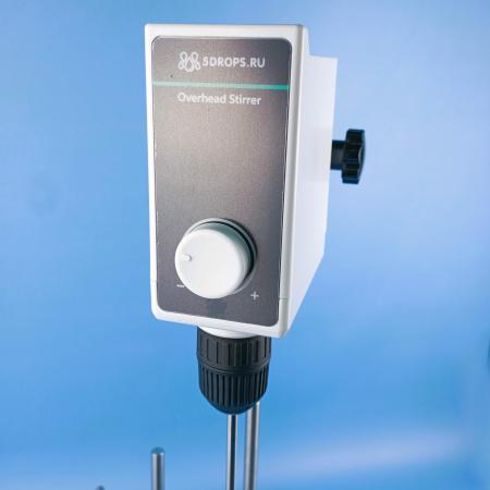 Верхнеприводная мешалка 5drops-OS-10, до 10 литров, с фиксатором посуды, максимальная вязкость 10000 Мпа