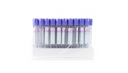 Пробирки с ЭДТА К2, 3 мл, 13х100 мм, пластик,для гематологических исследований, упаковка 100 шт - Под заказ