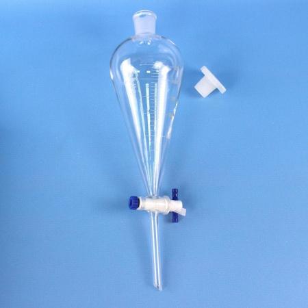 Воронка делительная грушевидная 5drops ВД-3-500, 500 мл, с делениями, с фторопластовым краном