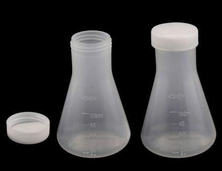 Колба коническая, 100 мл, с делениями и навинч. крышкой, полипропилен - В наличии