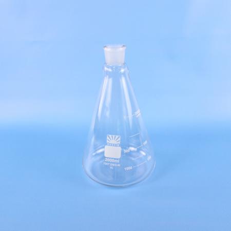 Колба коническая (Эрленмейера) КН-1-2000, 2000 мл, шлиф 29/32