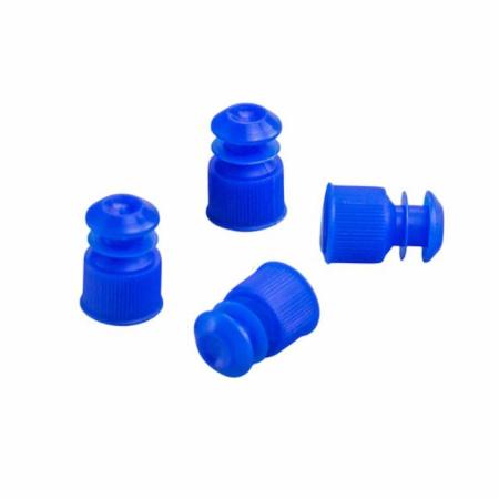 Пробки для пробирок диаметром 12 мм, пэт, голубые, 1000 шт/упак - В наличии