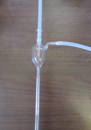 Стеклянный водоструйный насос с клапаном, дл. 330 мм