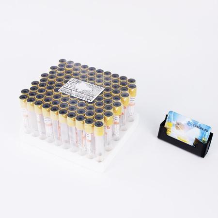 Пробирки вакуумные c активатором свертывания и гелем, 8 мл, 16х100 мм, 100 шт/упак, пластик, для исследования сыворотки