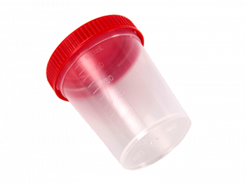 Контейнер стерильный с завинчивающейся крышкой 120 мл, упаковка 50 шт