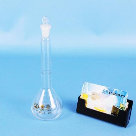 Колба мерная 2-100-2, 100 мл, 2 класс точности, стеклянная пробка, шлиф 10/19