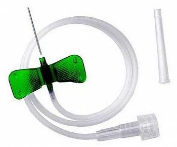 Перфузионное устройство катетер-бабочка с иглой 21G Луер-Лок (luer-Lock) . 100 шт/уп