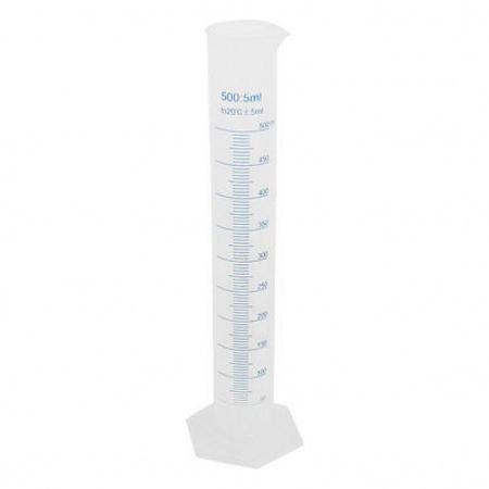 Цилиндр мерный, 500 мл, синяя шкала, полипропилен - В наличии
