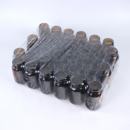 Банка для таблеток 150 мл, темное стекло, винт., горло G45, 108 шт/упак